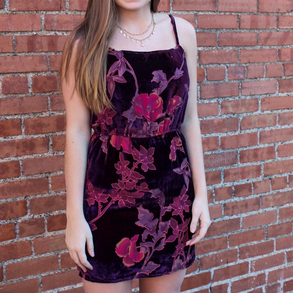 Floral Velvet Dress